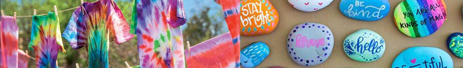 Tie Dye Rock Painting Header