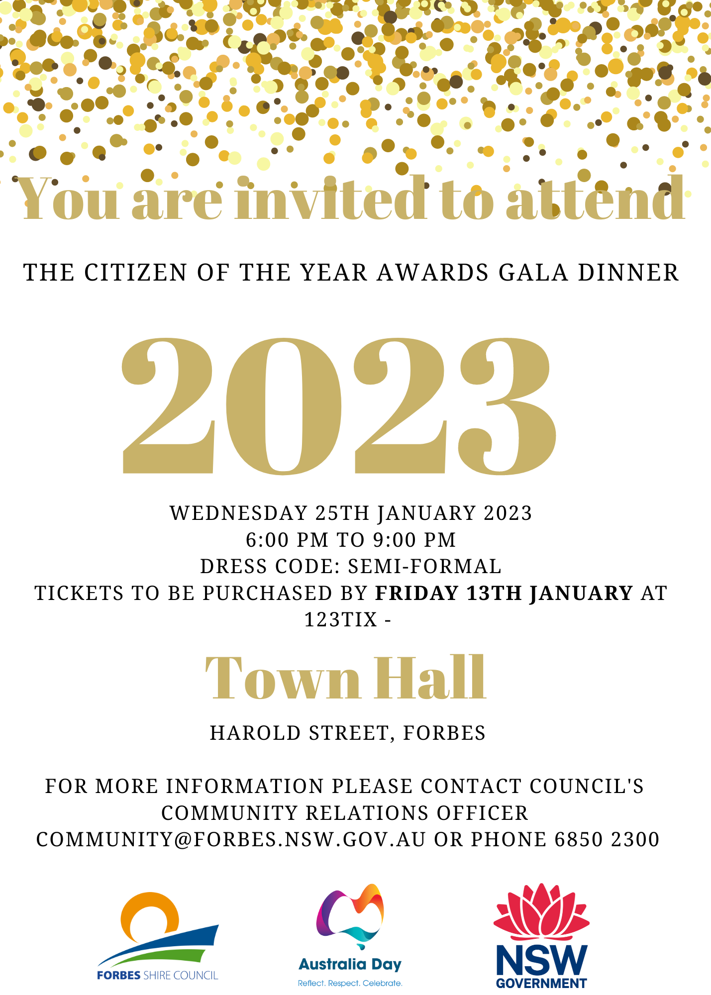 Invitation - COTY Ceremony Dinner