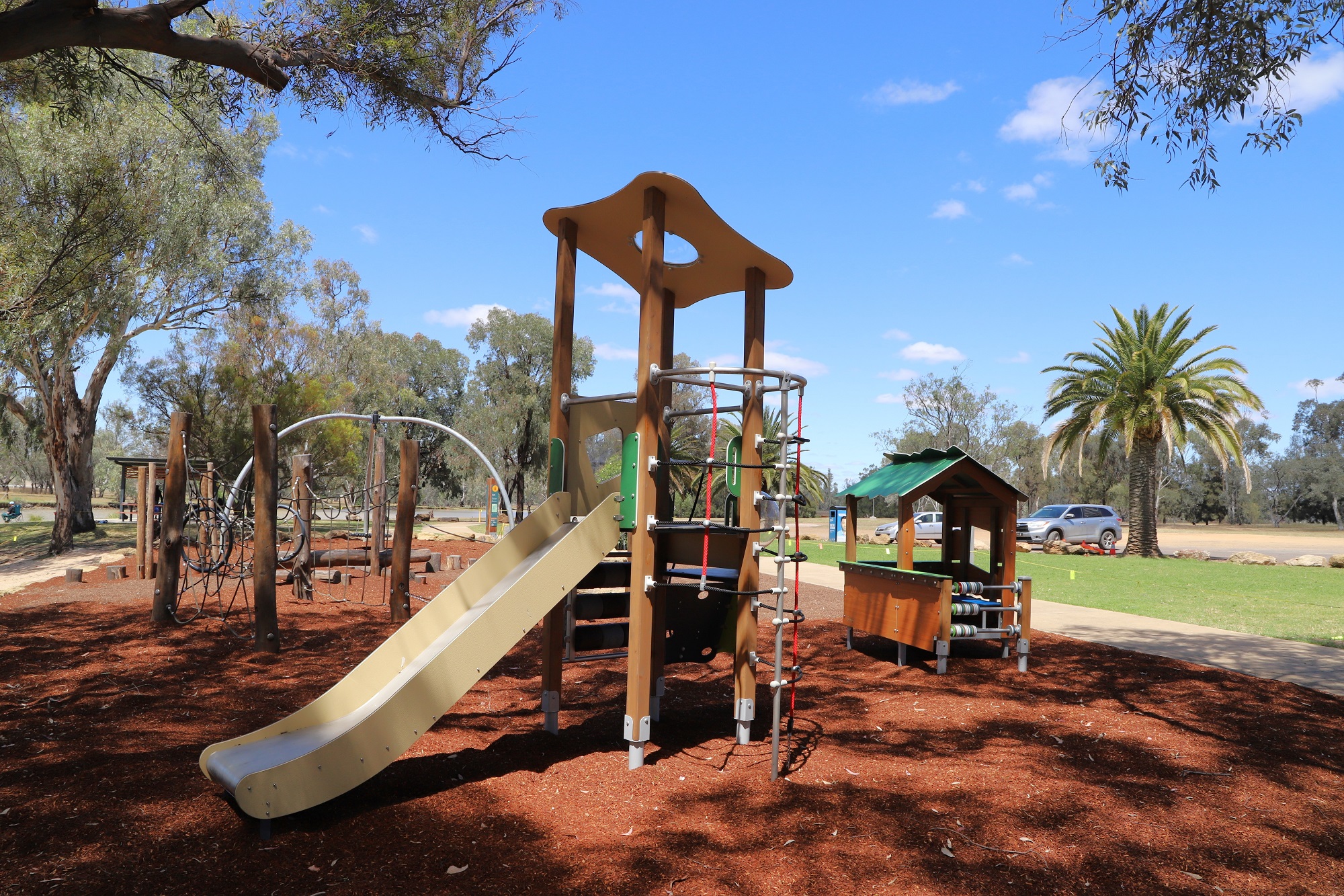 The new playground equipment at Forbes Ski Dam